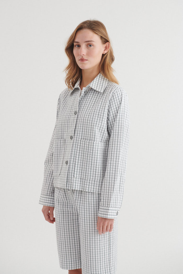 Basic Apparel Asta Short Jacket Jakker 897 W. white / asphalt